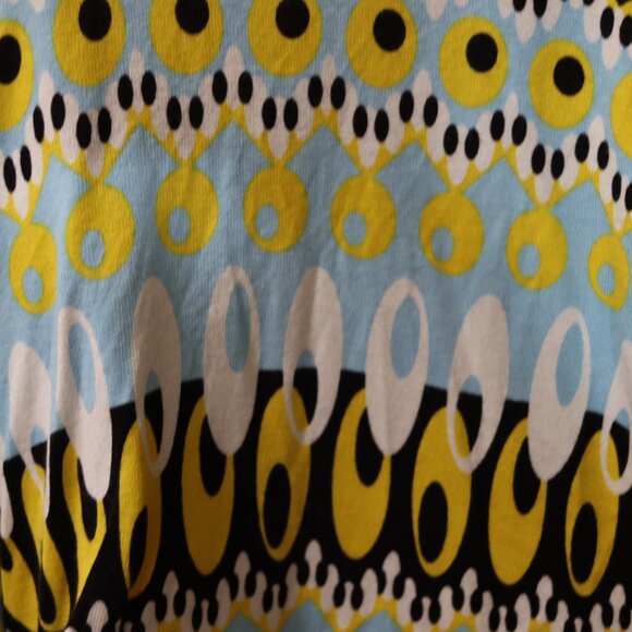 Venini Y2K Cropped Bold Colorful Geometric Print Open-Front Cardigan XL - Picture 11 of 16